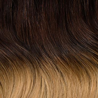 Chocolate Honey Ombre (#T4/27) One Piece Clip In Hair Extensions (Top-Up) - Image 2