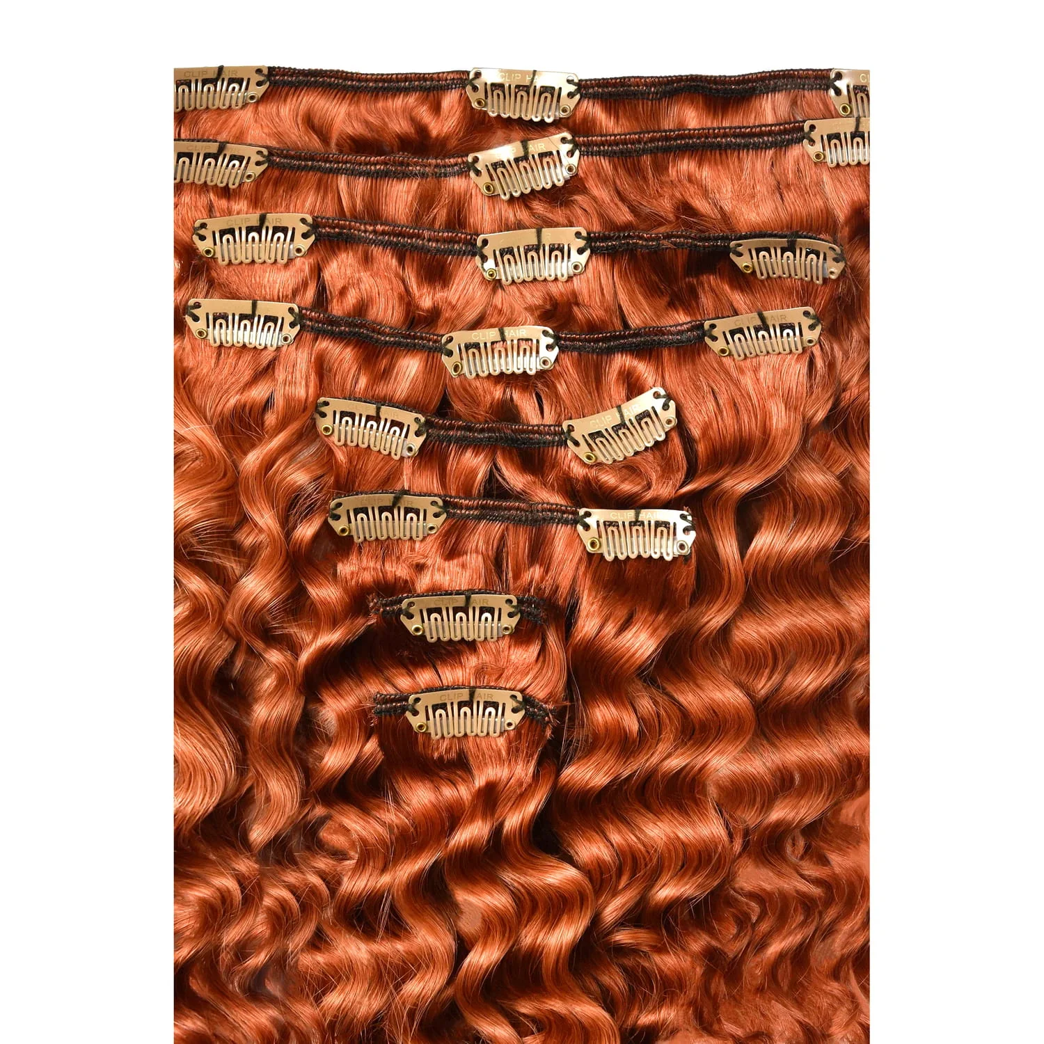 Flaming Ginger (#350) Curly Clip In Hair Extensions - Image 2