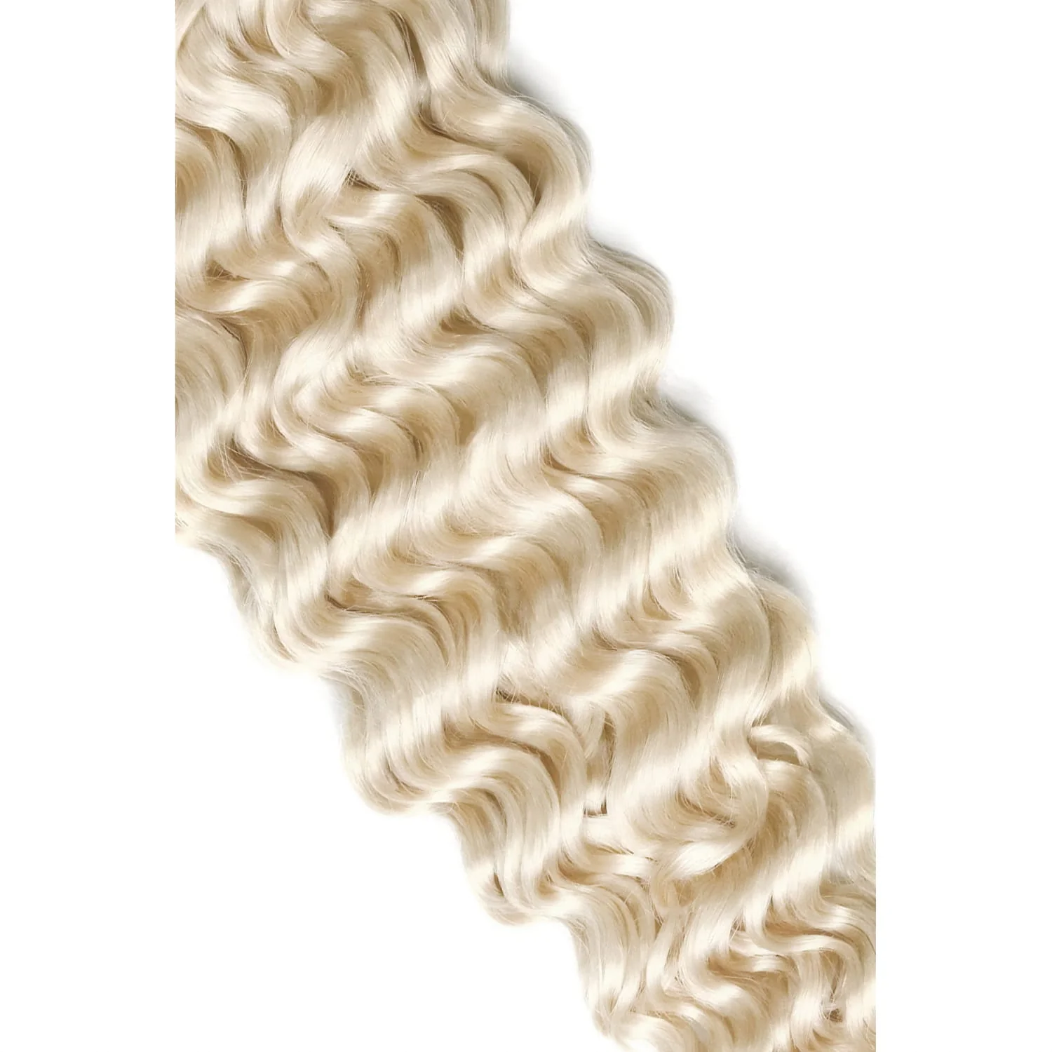 Curly Full Head Remy Clip in Human Hair Extensions - Lightest Blonde (#60) - Image 4