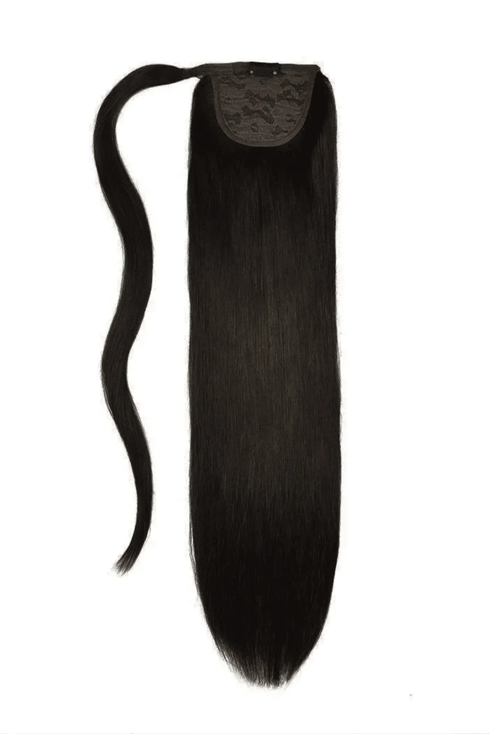 Darkest Brown (#2) Straight Up Wrap Around Ponytail Extension - Image 3