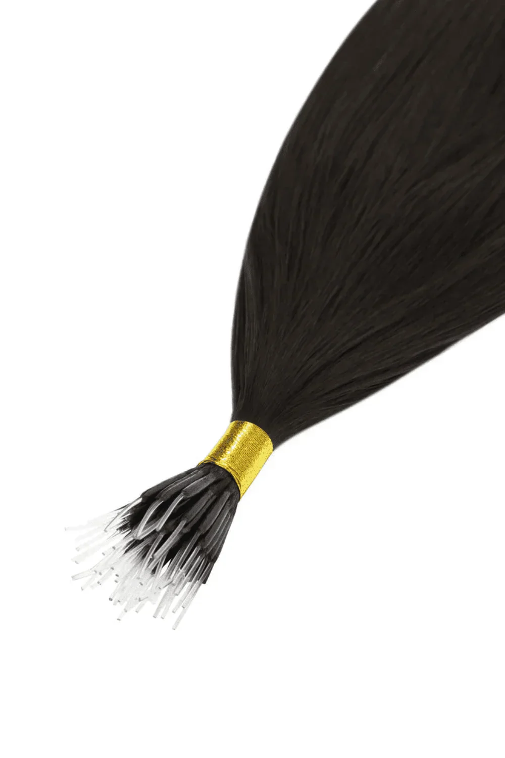 Darkest Brown (#2) Remy Royale Nano Bond Hair Extensions - Image 3