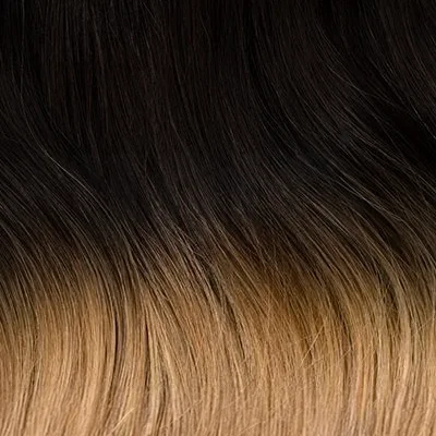 Espresso Honey Ombre (#T2/27) One Piece Clip In Hair Extensions (Top-Up) - Image 2