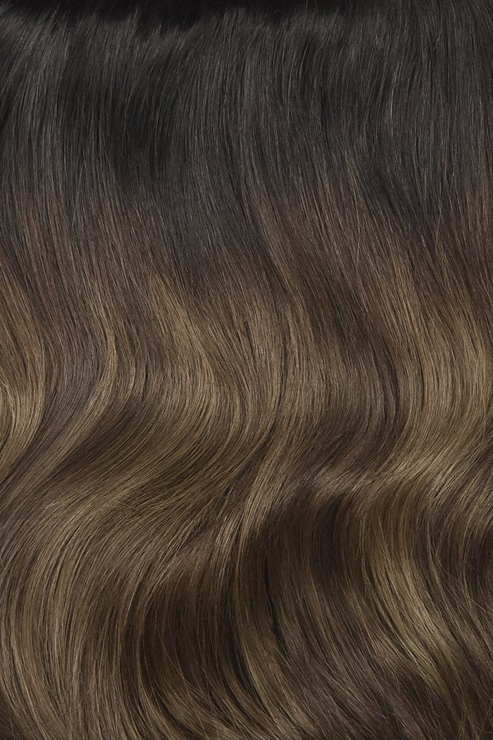 Espresso Melt Balayage Remy Royale Flat Tip Hair Extensions