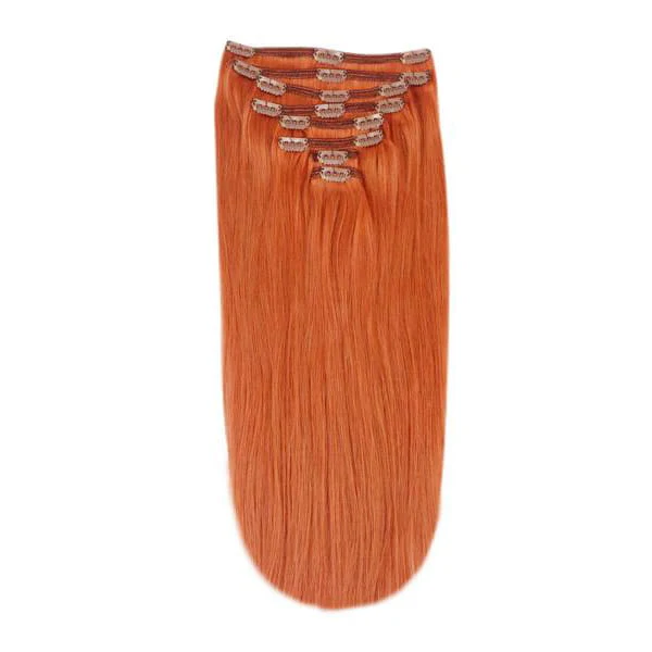 Flaming Ginger (#350) Full Head Clip In Hair Extensions