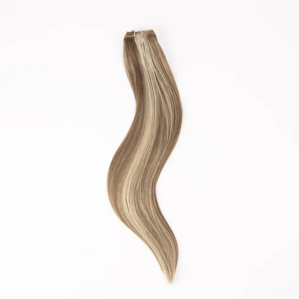 Iced Cappuccino (#14/22) Quad Weft Clip In One Piece Hair Extensions - Image 2