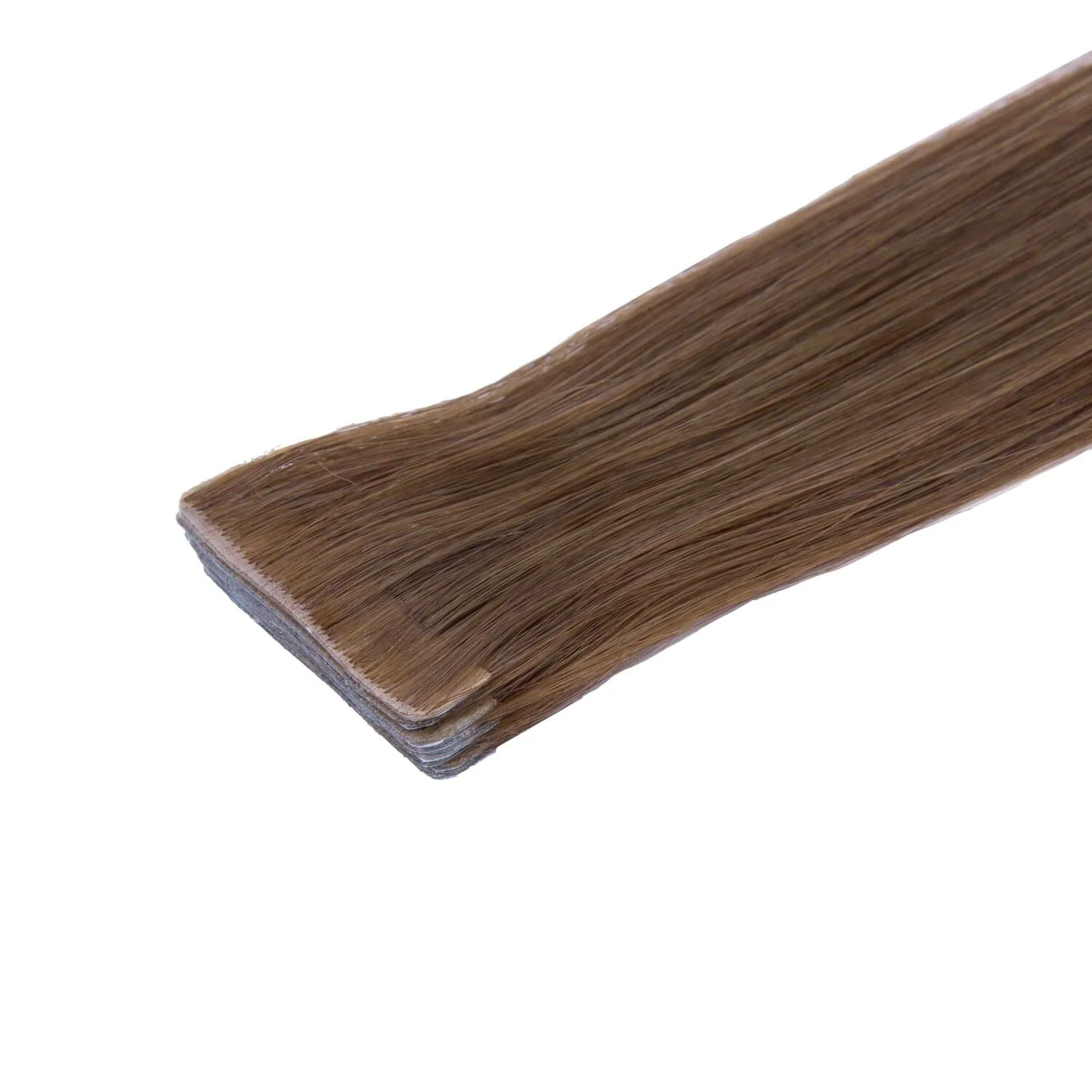 Light Brown (#6) Remy Royale Invisible Tape In Hair Extensions - Image 2