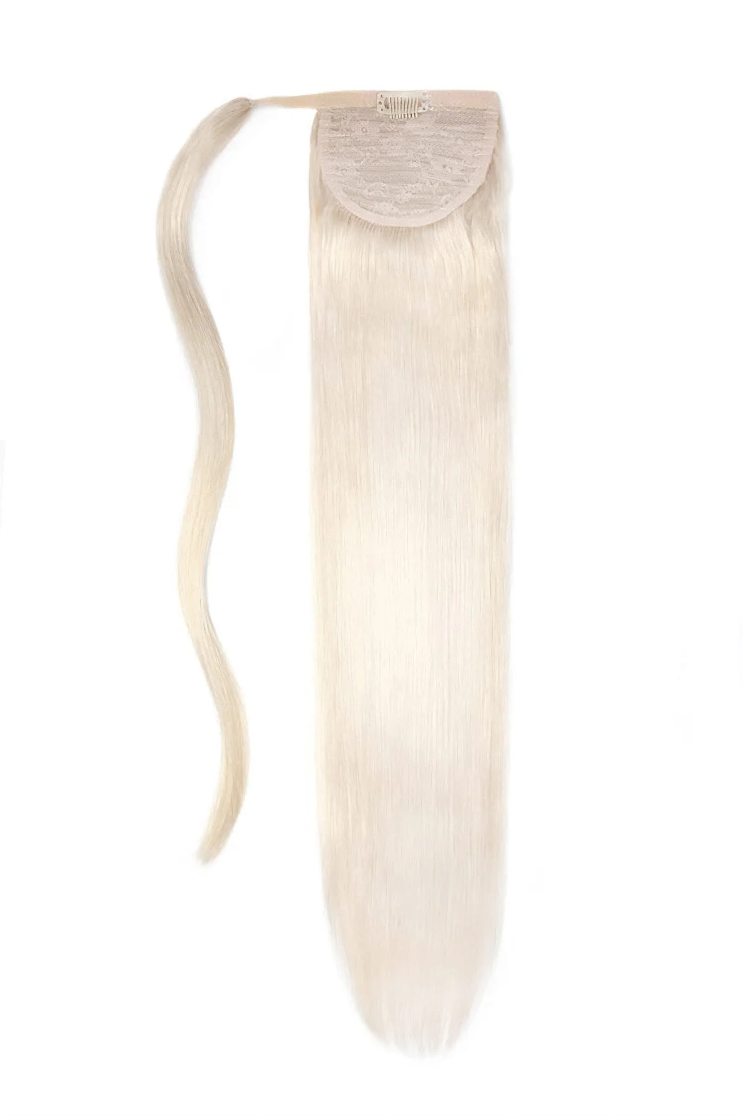 Lightest Blonde (#60) Straight Up Wrap Around Ponytail Extension