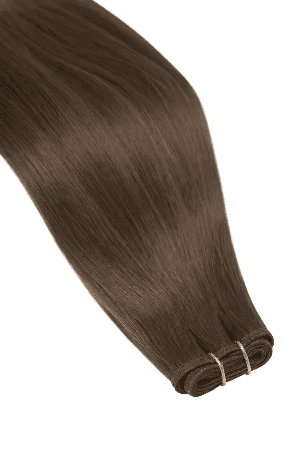 Medium Brown (#4) Remy Royale Flat Weft Hair Extensions