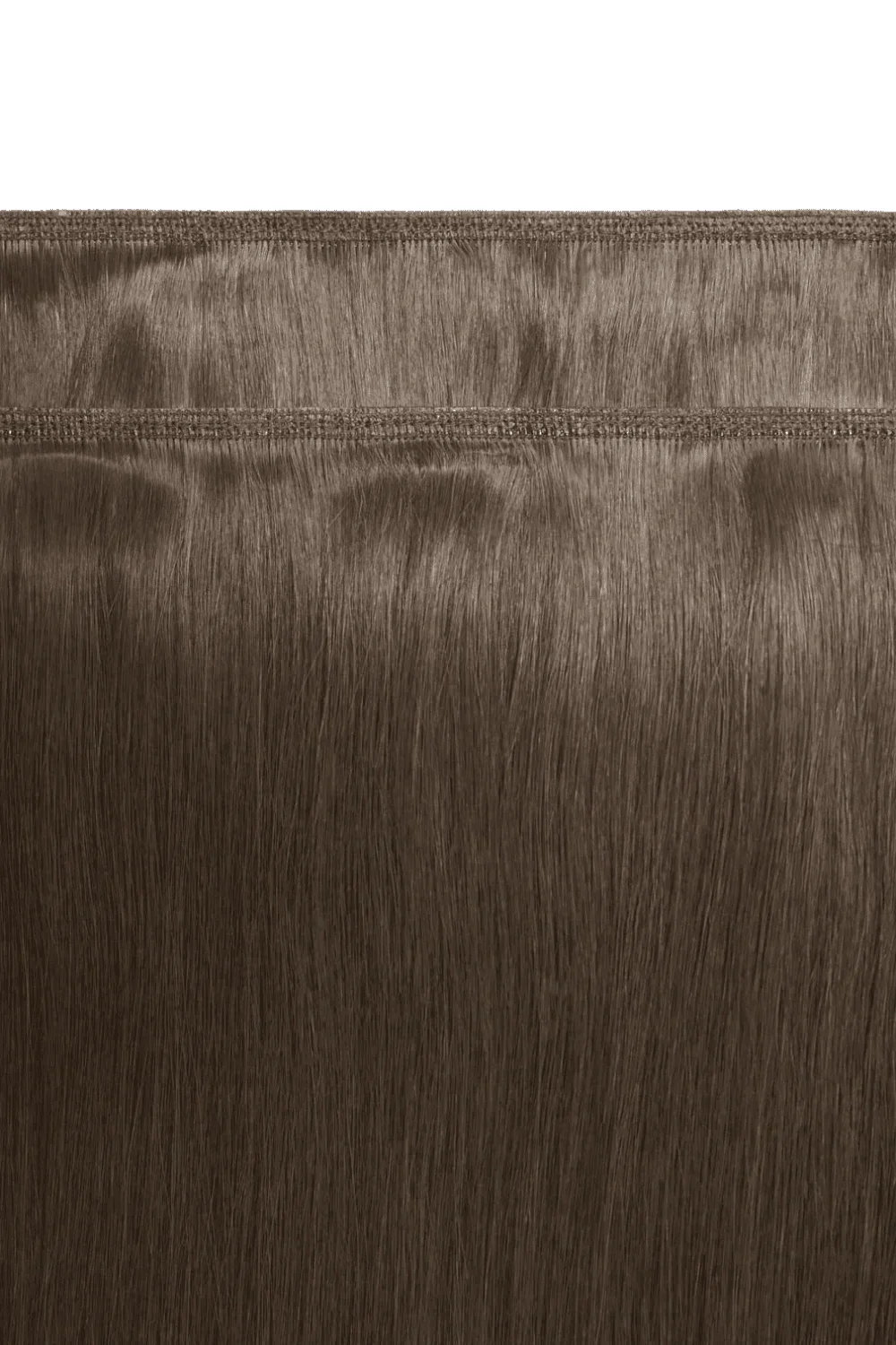 Medium Brown (#4) Remy Royale Flat Weft Hair Extensions - Image 2