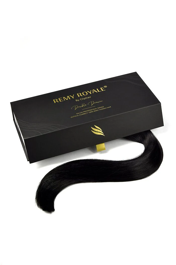 Jet Black (#1) Nano Ring Hair Extensions - Image 3