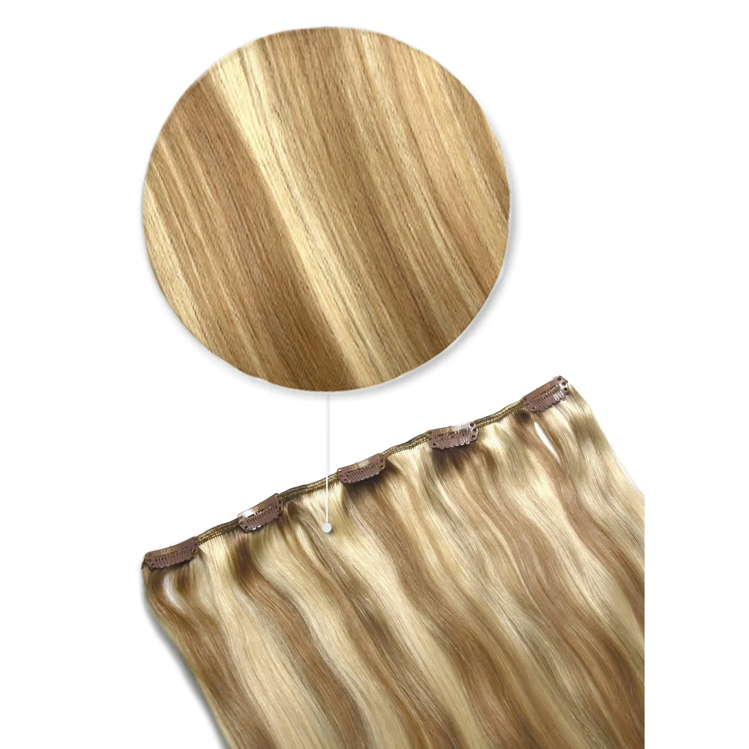 Biscuit Blondey (#18/613) One Piece Clip In Hair Extensions (Top-Up)