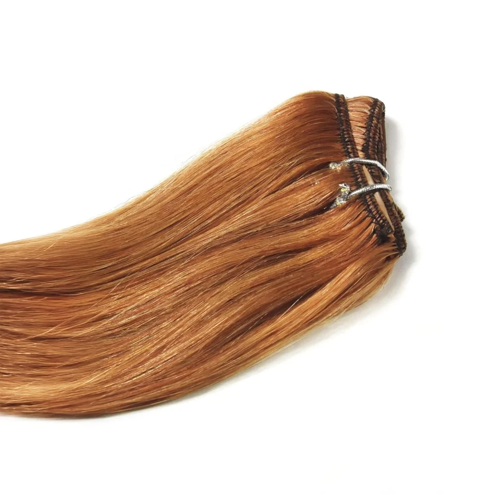 Light Auburn (#30) One Piece Clip In Hair Extensions (Top-Up) - Image 3