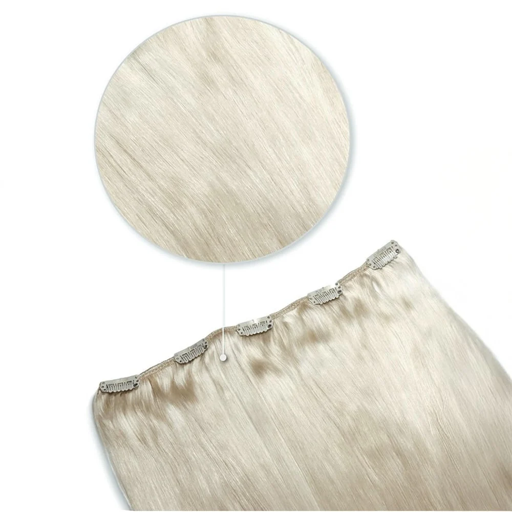 Ice Blonde One Piece Clip In Hair Extensions (Top-Up)