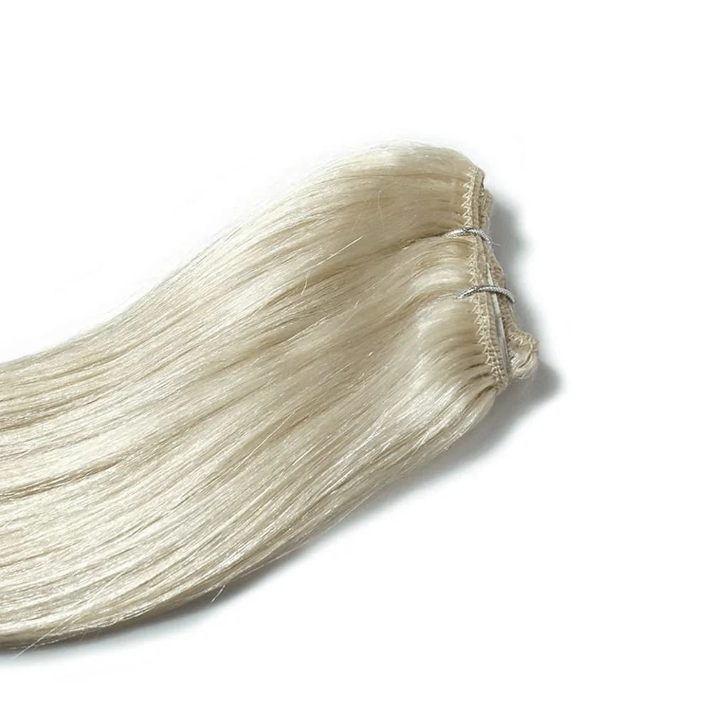Ice Blonde One Piece Clip In Hair Extensions (Top-Up) - Image 2