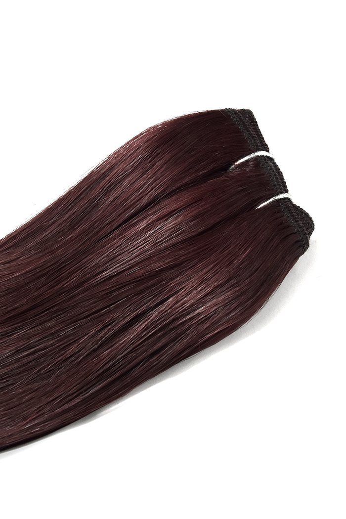 Mahogany Red (#99J) One Piece Clip In Hair Extensions (Top-Up) - Image 2