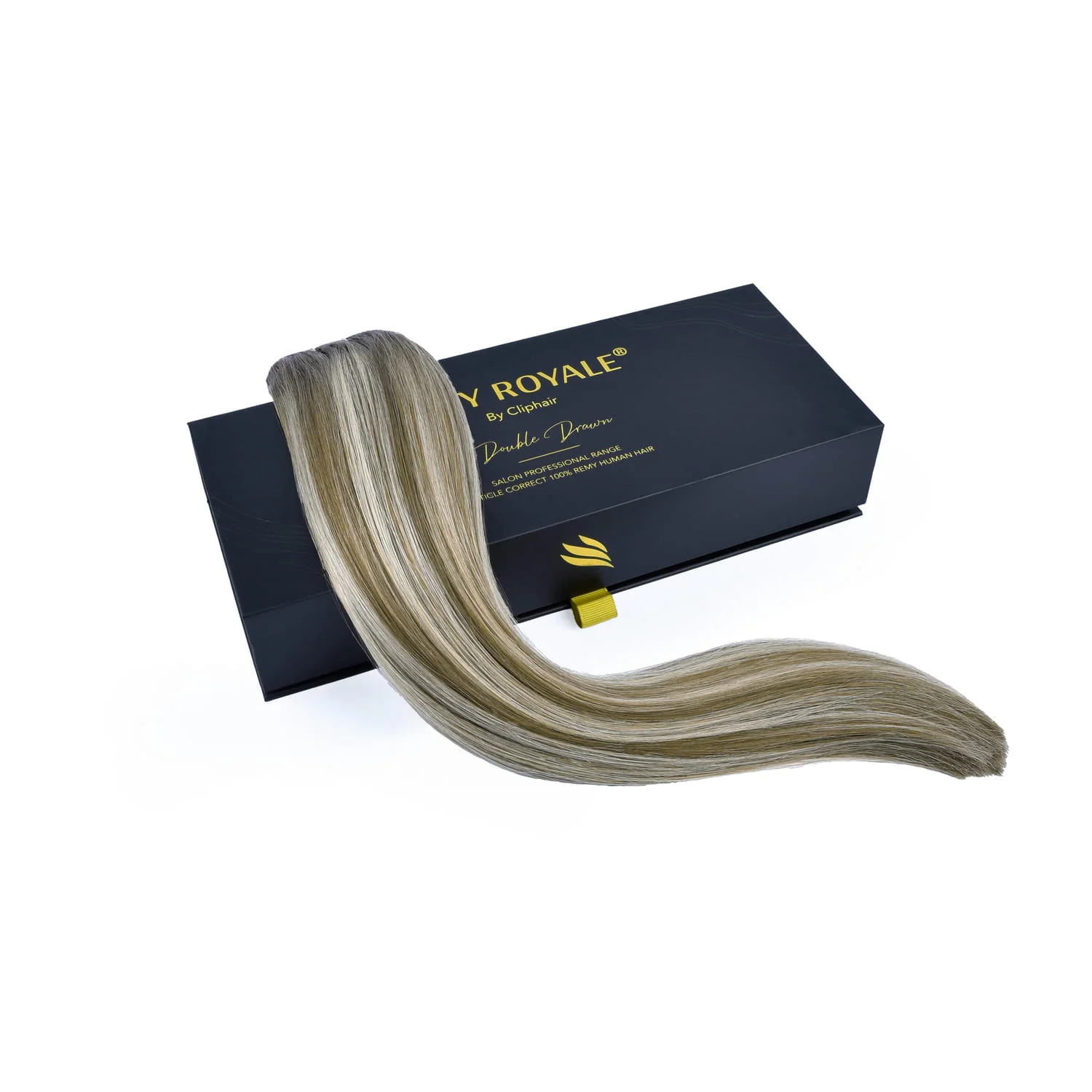 Remy Royale Double Drawn Human Hair Weft Weave Extensions - Ash Bronde Balayage - Image 2
