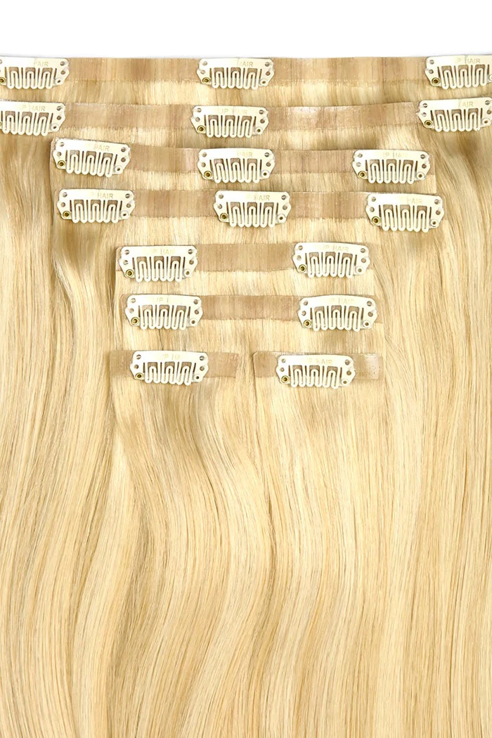 Barbie Blonde (#16/60) Double Drawn Seamless Clip In Hair Extensions - Image 2