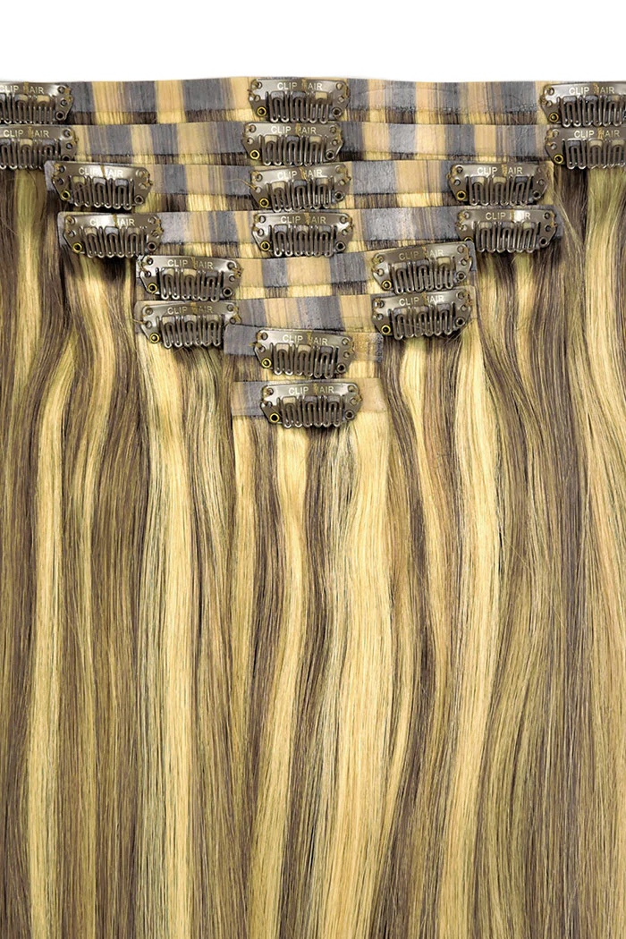 Hazelnut Brondie (#6/27) Double Drawn Seamless Clip In Hair Extensions - Image 2