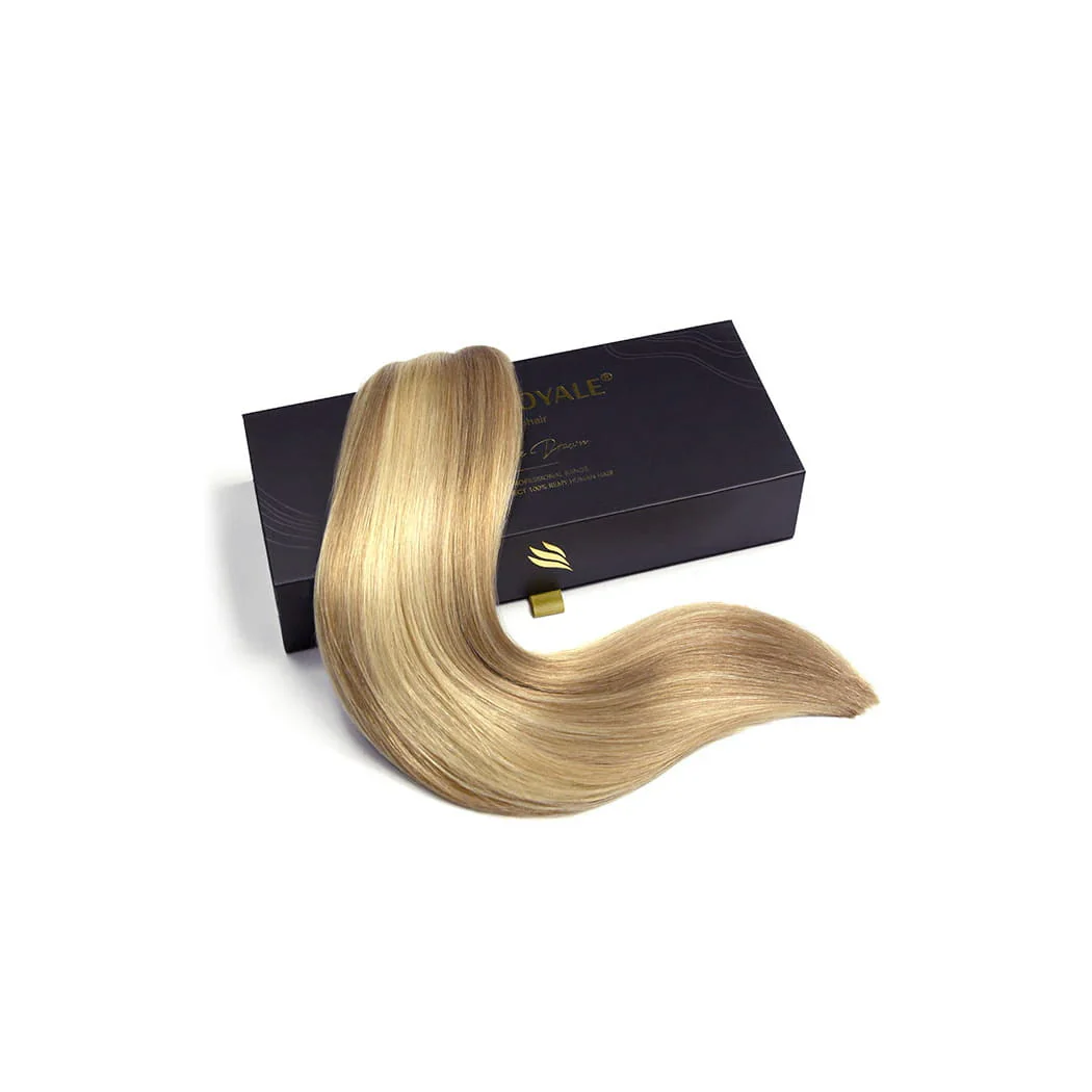 Remy Royale Double Drawn Human Hair Weft Weave Extensions - Biscuit Blondey (#18/613) - Image 3