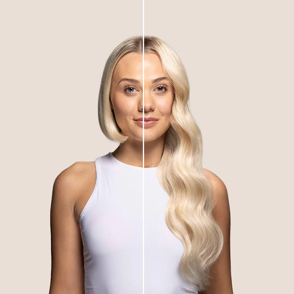 Jet Black (#1) Double Drawn Seamless Clip In Hair Extensions - Image 4