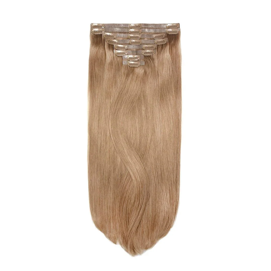 Lightest Brown (#18) Double Drawn Seamless Clip In Hair Extensions