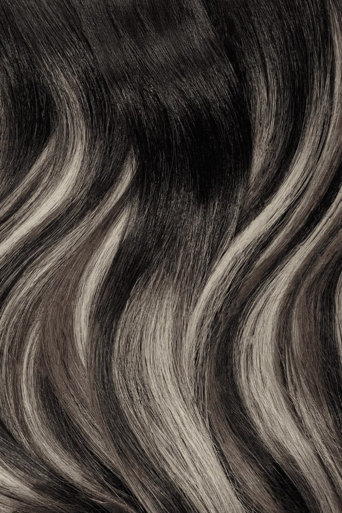 Silver Shadow Balayage One Piece Clip In Hair Extensions (Top-Up) - Image 2