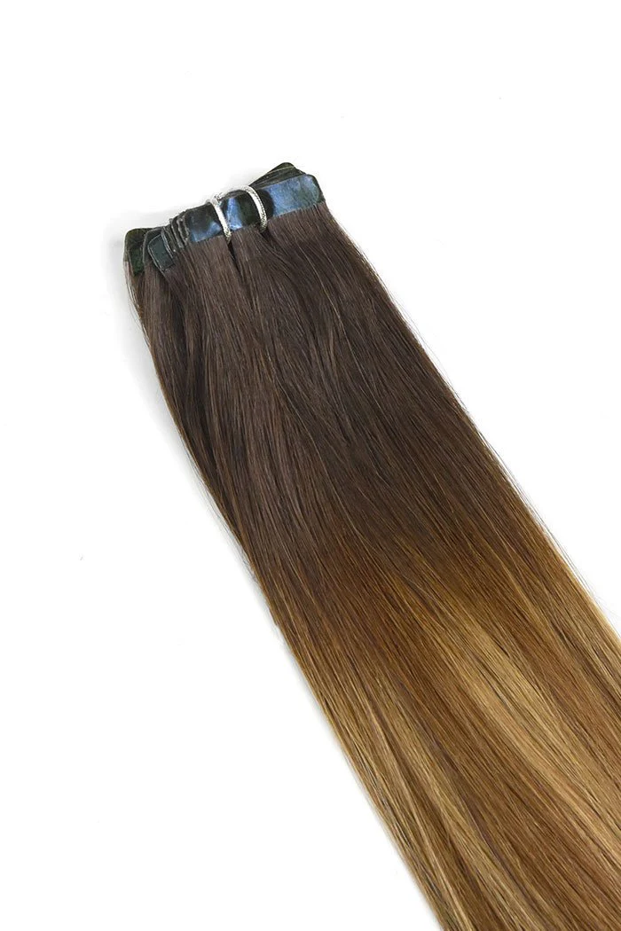 Chestnut Honey Balayage Tape in Hair Extensions - Image 3